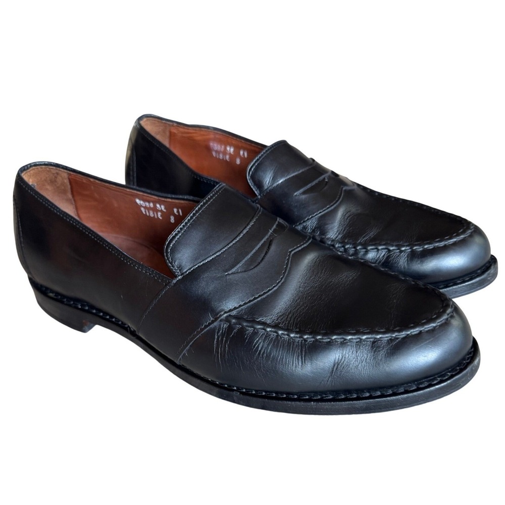 Allen Edmonds Randolph Black Leather Penny Loafers Mens 13 E 4809 USA Made